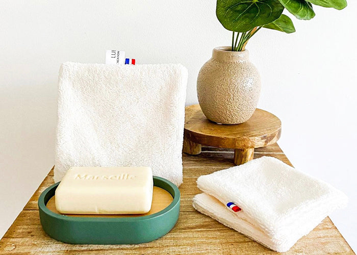 Les matières douces et écologiques certifiées OEKO-TEX® du linge de bain Lueur Création Française : coton et viscose de bambou