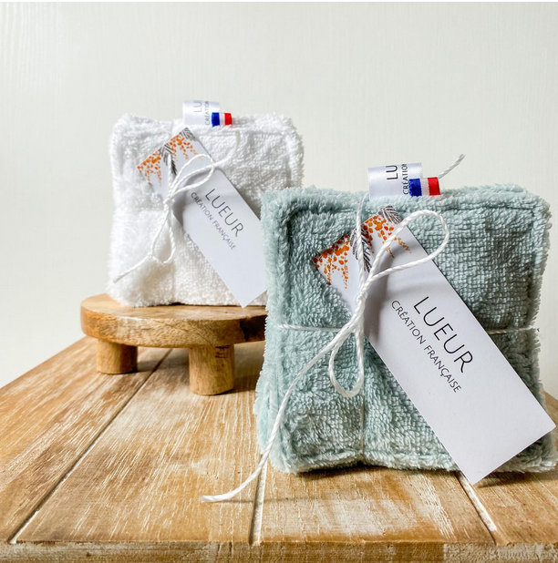 Offrez les carrés démaquillants maxi en lot de 2 Lueur Création Française